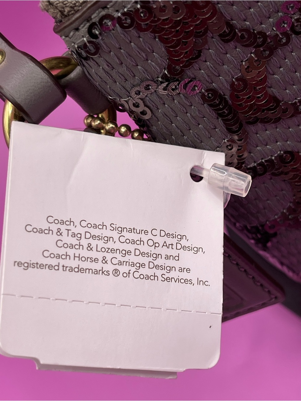 Coach Vintage NWT Grey Sequin-Embellished Wristlet Clutch No Call Outs - Picture 6 of 8